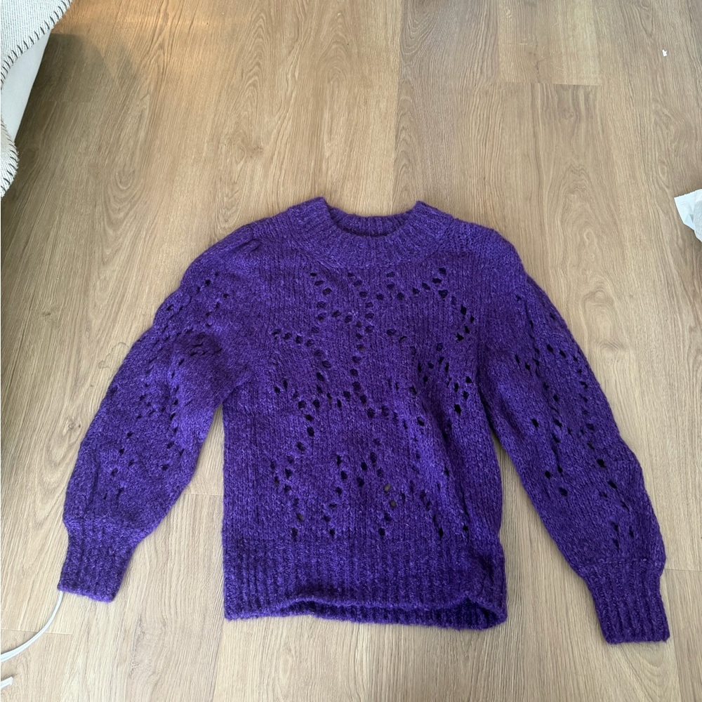 Elegant Purple Women's Knit Top